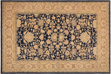handmade Traditional Kafkaz Chobi Ziegler Blue Beige Hand Knotted RECTANGLE 100% WOOL area rug 9 x 13